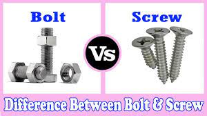 Difference between Bolt and Screw